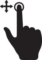 Hand Symbol Symbol Vektor Bild. Illustration von das isoliert Finger Hand berühren Mensch Design. eps 10