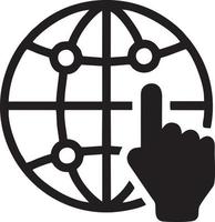 Hand Symbol Symbol Vektor Bild. Illustration von das isoliert Finger Hand berühren Mensch Design. eps 10