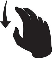 Hand Symbol Symbol Vektor Bild. Illustration von das isoliert Finger Hand berühren Mensch Design. eps 10