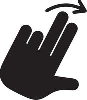 Hand Symbol Symbol Vektor Bild. Illustration von das isoliert Finger Hand berühren Mensch Design. eps 10