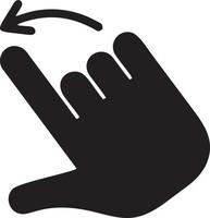 Hand Symbol Symbol Vektor Bild. Illustration von das isoliert Finger Hand berühren Mensch Design. eps 10