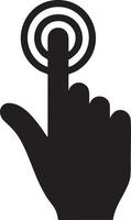 Hand Symbol Symbol Vektor Bild. Illustration von das isoliert Finger Hand berühren Mensch Design. eps 10