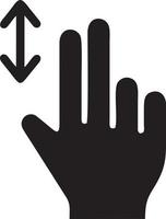 Hand Symbol Symbol Vektor Bild. Illustration von das isoliert Finger Hand berühren Mensch Design. eps 10