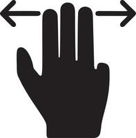 Hand Symbol Symbol Vektor Bild. Illustration von das isoliert Finger Hand berühren Mensch Design. eps 10