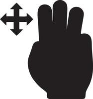 Hand Symbol Symbol Vektor Bild. Illustration von das isoliert Finger Hand berühren Mensch Design. eps 10