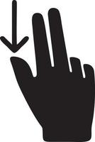 Hand Symbol Symbol Vektor Bild. Illustration von das isoliert Finger Hand berühren Mensch Design. eps 10