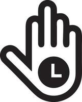 Hand Symbol Symbol Vektor Bild. Illustration von das isoliert Finger Hand berühren Mensch Design. eps 10