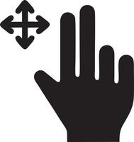 hand ikon symbol vektor bild. illustration av de isolerat finger hand Rör mänsklig design. eps 10