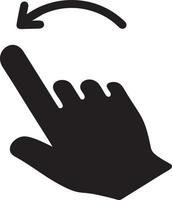 Hand Symbol Symbol Vektor Bild. Illustration von das isoliert Finger Hand berühren Mensch Design. eps 10