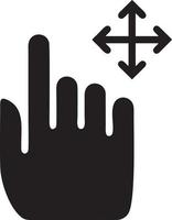 Hand Symbol Symbol Vektor Bild. Illustration von das isoliert Finger Hand berühren Mensch Design. eps 10