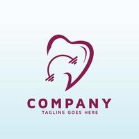 Dental Büro Logo Design mit Fitness Fitnessstudio Symbol vektor