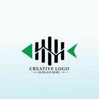 investerare vektor logotyp design fisk ikon
