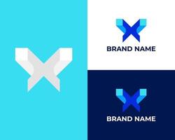 abstrakt mx 3d modern Geschäft Logo Design Vorlage vektor
