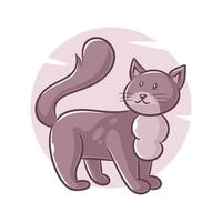 süß Katze Tier Karikatur Design vektor