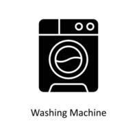 Waschen Maschine Vektor solide Symbole. einfach Lager Illustration Lager