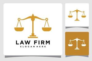 Gerechtigkeit Gesetz Feste Logo Vorlage Design Inspiration vektor