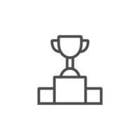 Meisterschaft Podium und Preis- einfach Symbol vektor
