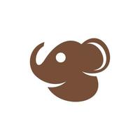 elefant söt huvud modern kreativ logotyp vektor