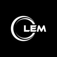 Lem Brief Logo Design im Illustration. Vektor Logo, Kalligraphie Designs zum Logo, Poster, Einladung, usw.