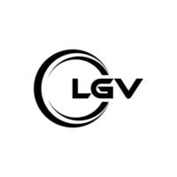 lgv Brief Logo Design im Illustration. Vektor Logo, Kalligraphie Designs zum Logo, Poster, Einladung, usw.