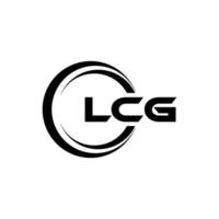 lcg brev logotyp design i illustration. vektor logotyp, kalligrafi mönster för logotyp, affisch, inbjudan, etc.