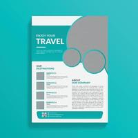 kreativ och modern resa service PR flygblad design mall vektor