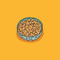 gebraten Mete Erdnuss oder gebraten mede Erdnuss ist ein Snack Ramadan und eid fitr Essen Illustration Vektor Design
