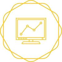 Bildschirmvektorsymbol für Diagrammlinie vektor
