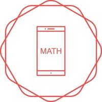 Mathe studieren auf mobilem Vektorsymbol vektor