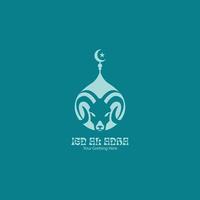 eid al Adha logotyp vektor