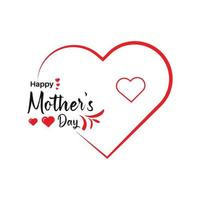 glücklich Mütter Tag Feier Gruß Karte und Mama und Kind Liebe vektor