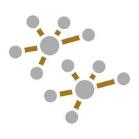 molekyl strukturera vektor ikon stil