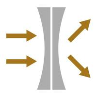 hoch Index Linsen Vektor Symbol Stil