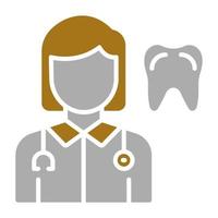 Zahnarzt weiblich Vektor Symbol Stil