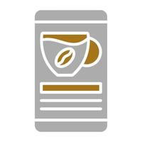 Kaffee Handy, Mobiltelefon Vektor Symbol Stil