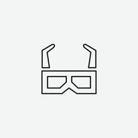 Filmbrille Vektor Icon Symbol für Website und mobile App