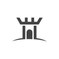 Burg-Vektor-Illustration-Symbol vektor