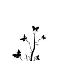 ein Schmetterling auf ein Baum vektor