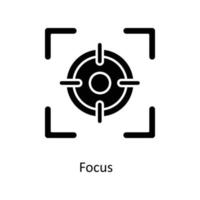 fokus vektor fast ikoner. enkel stock illustration stock