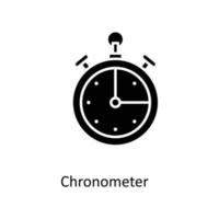 Chronometer Vektor solide Symbole. einfach Lager Illustration Lager