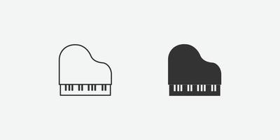 Vektorillustration der isolierten Ikone des Klaviers vektor