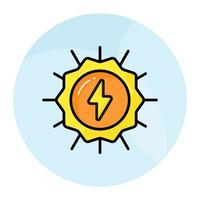 vorsichtig entworfen Vektor von Solar- Energie, Prämie Symbol von Solar- Leistung