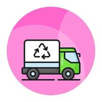 ein tolle Vektor Design von Recycling LKW im modisch Stil, Müll LKW Symbol Symbol, einfach zu verwenden im Netz, Handy, Mobiltelefon Apps und alle Präsentation Projekte