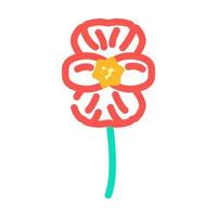 Begonie Blume Frühling Farbe Symbol Vektor Illustration
