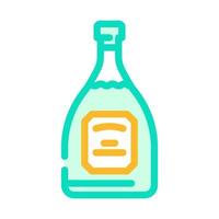 absinthe dryck flaska Färg ikon vektor illustration