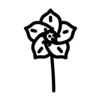 Nieswurz Blume Frühling Linie Symbol Vektor Illustration
