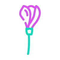 Freesie Blume Frühling Farbe Symbol Vektor Illustration