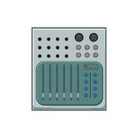 Utrustning audio mixer tecknad serie vektor illustration