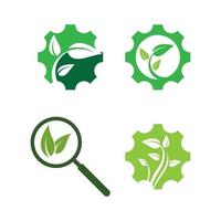 eco tech logo design vektor