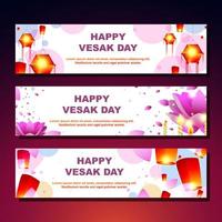 glad vesak dag banner vektor